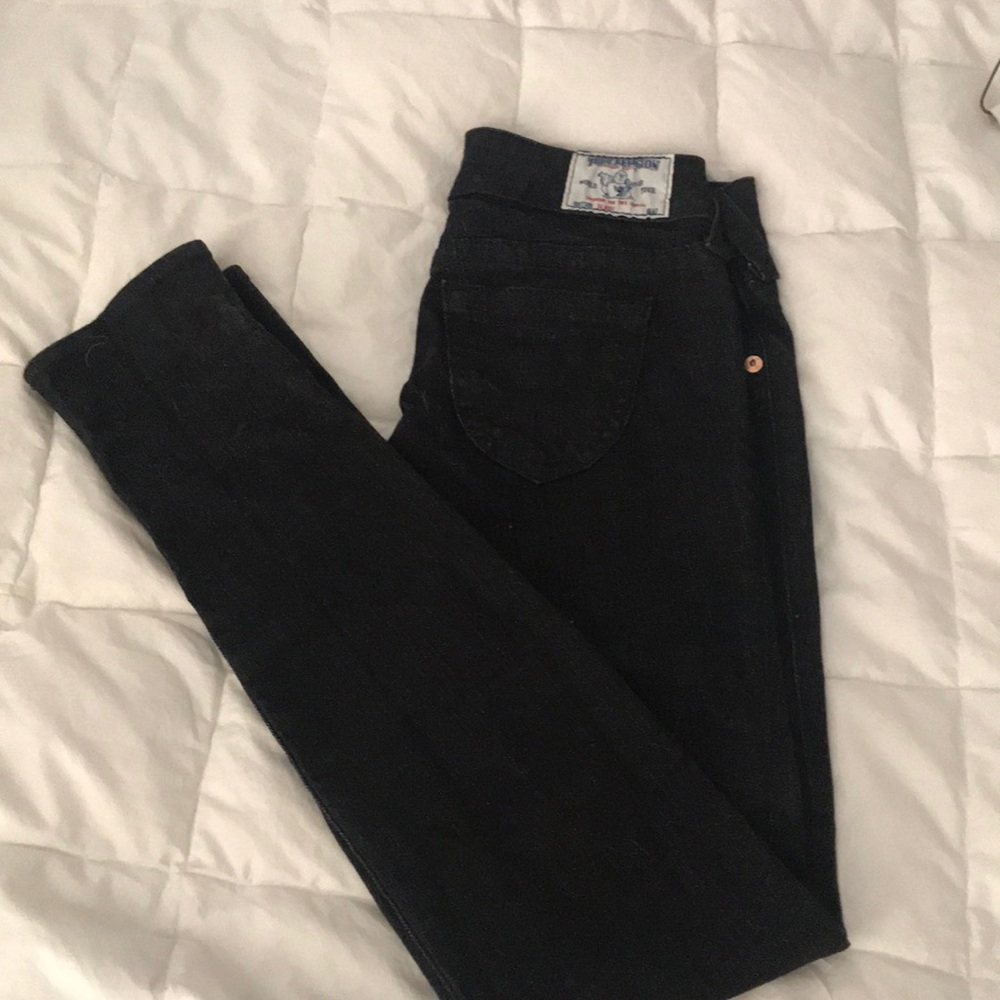 True Religion black skinny jeans